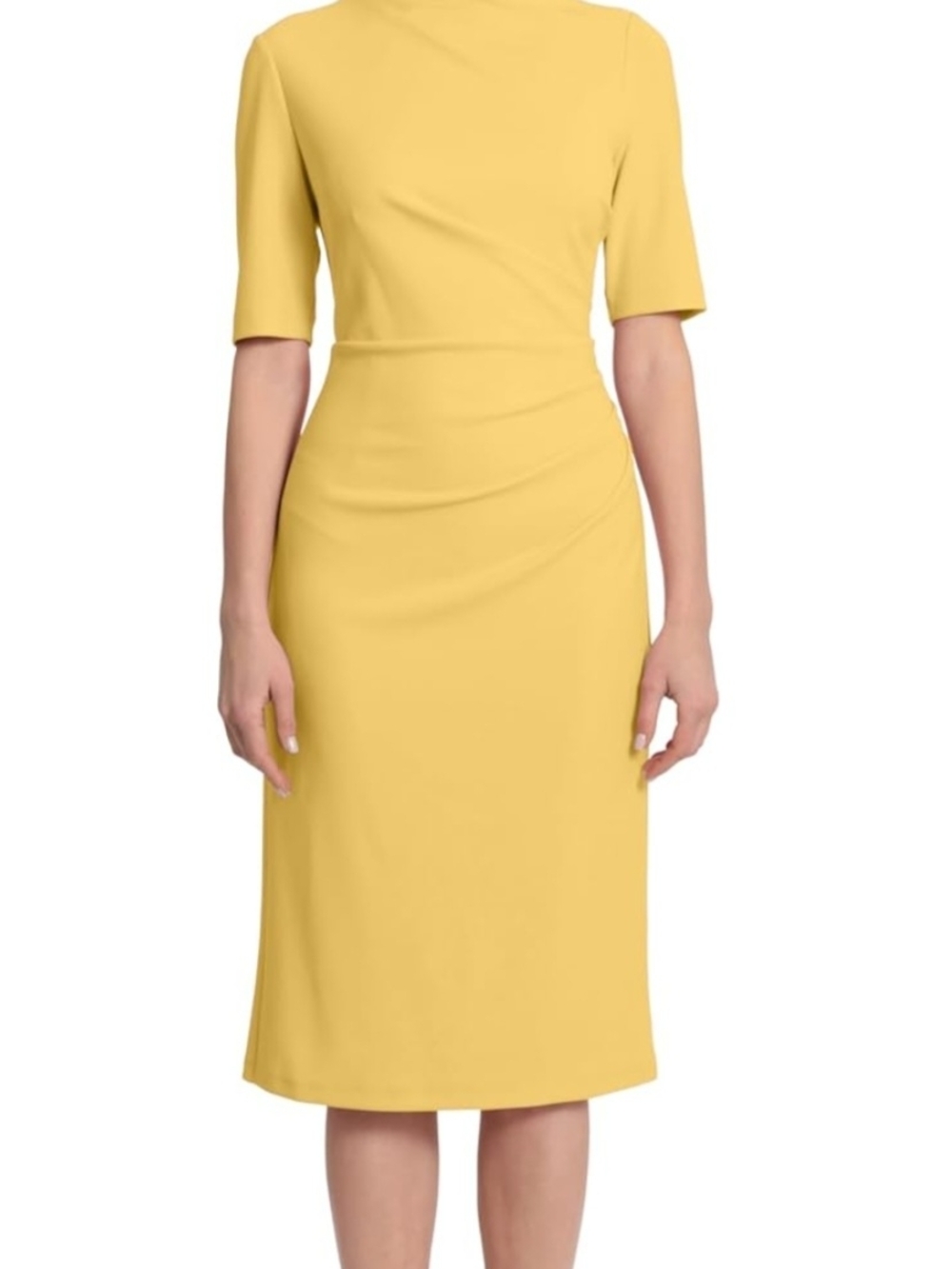 Maggy London Yellow Midi Sheath Dress